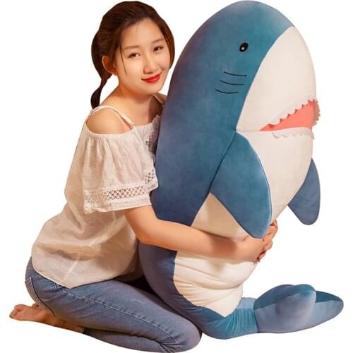 Giant Animal Shark Plush Toy Super Soft Big Cartoon Whale Doll Girl Sleeping Pillow for Boy Gift Decoration 47inch 120cm DY50956