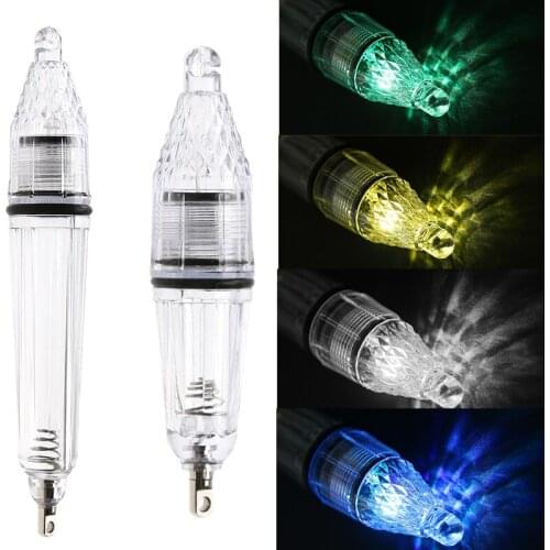 Deep Drop Underwater Fish Attracting Lure LED Fishing Flash Light Bait soft bait Worm Grubs T Tail Wobbler Fish Lure Pesca Iscas