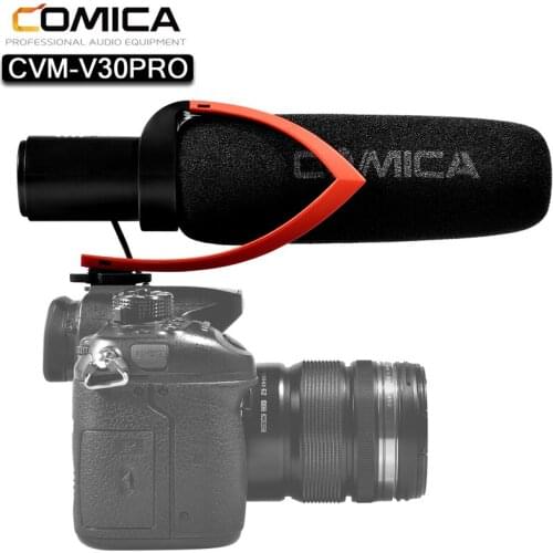 Comica CVM-V30PRO on Camera Microphone Electric Super-Cardioid Directional Condenser Microphone for DSLR Camera Nikon Canon Fuji