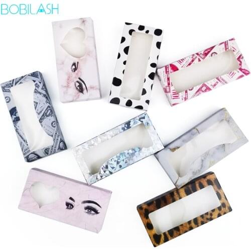 Eyelashes Package Butterfly Box 5/20/50/100pcs Wholesale Paper Eyelash Packaging Box Marble Dollar Customizable Logo Case