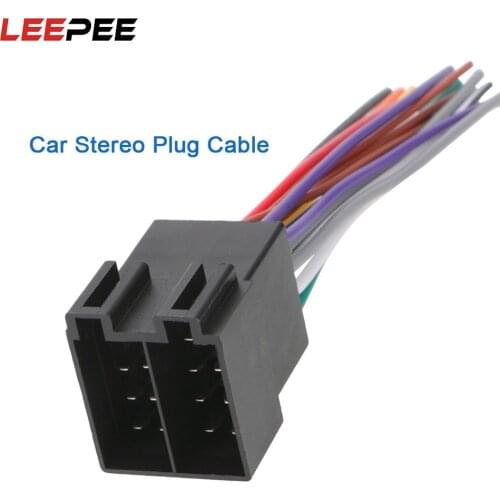 LEEPEE Antenna Stereo Cable Harness Male ISO Connector Plug Radio Wire Auto Replacement Power Adapter Universal Car Accessories