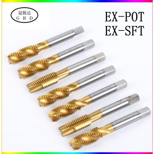 Silk attack tapping bit m2.5 m3 M4 M5 M6 M8 M10 M12 M14 M16 M18 M20 ex-pot ex-sft tapping bit for tip screw machine Spiral tap