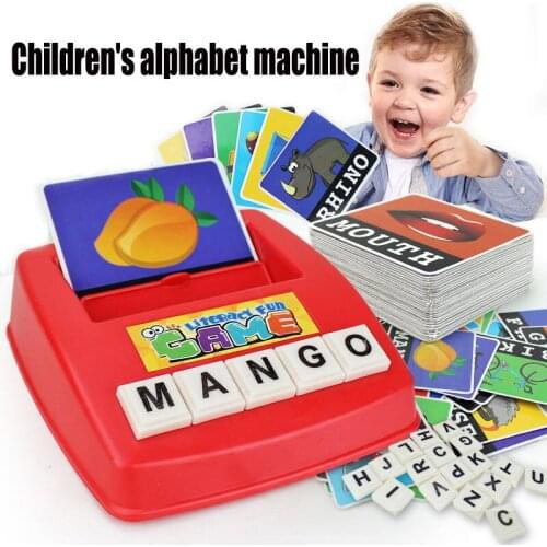 English Literacy Card Typewriter Desktop Game Early Kid Education Toys Alphabet Letters Card Literacy Learn gift
