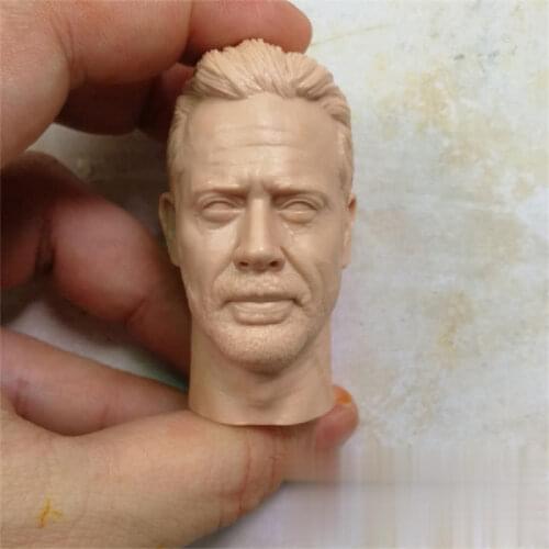 Unpainted 1/6 Scale Movie Star Character Bad Guy Head Sculpt Model Head Action Figure Dolls For Hot Toys Figure Body No.51