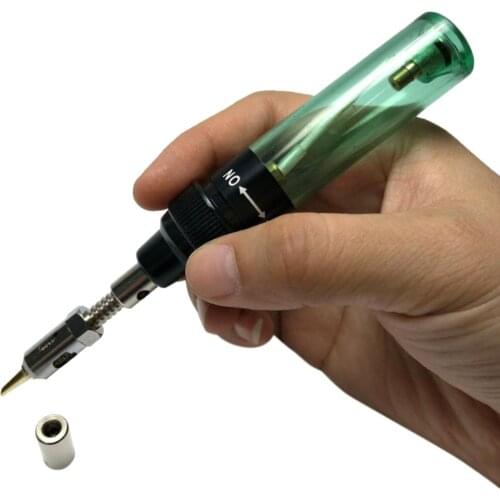 NEW 1300 Degree Gas Blow Torch Soldering Solder Iron Cordless Butane Tip Tool Welding Pen Burner 8ml Welding Soldering Kit