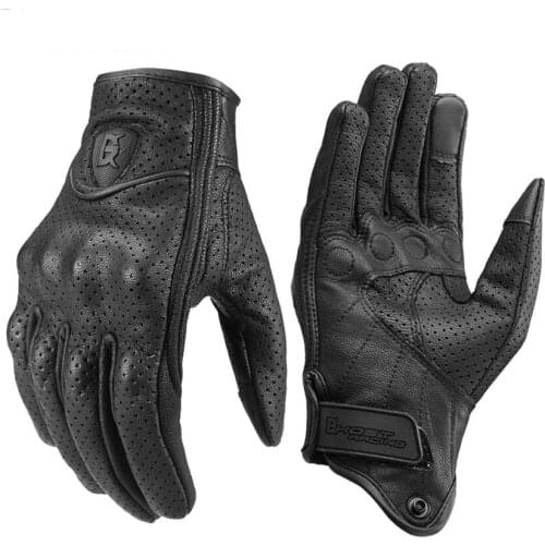 Motorcycle Gloves Breathable Leather Guantes Moto Men Motocross Gloves Touch Screen Luvas Da Motocicleta