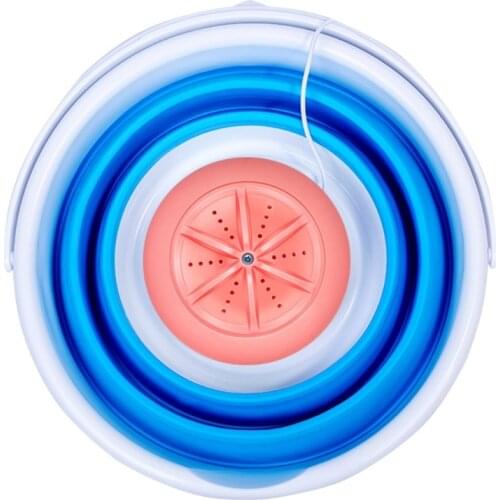 Mini Portable Folding Washing Machine Storage 10L Large Capacity Turbine Washer USB Rechargeable Environmentally