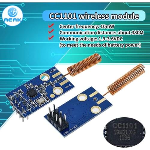 CC1101 Wireless Transceiver Module 433MHz 2500 NRF Distance Transmission Board OOK ASK MSK Modulation Programable Control 2500
