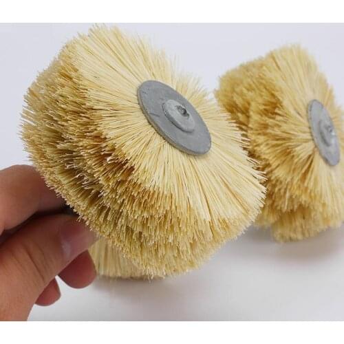 Abrasive Sisal Filament Head Wheel Brush Woodwork Durable Polish Bench Grinder For Metal Stone Wood