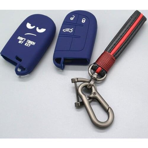 Car key Protect shell for Jeep Renegade Commander Cherokee Grand DODGE JCUV For Fiat 500X for Dodge key Silicone Cover Case