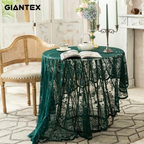 GIANTEX Retro Lace Decorative Table Cloth Tablecloth Round Tablecloths Dining Table Cover Obrus Tafelkleed mantel mesa nappe