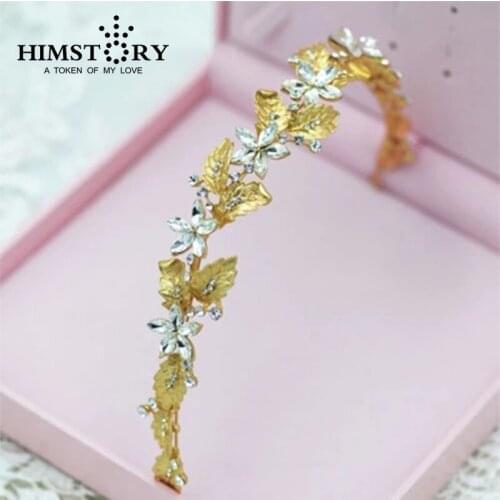 Bridal Jewelry European Golden Olive Leaf Bridal Hair Accessories ,Wedding Hair tiaras Chain Headpiece