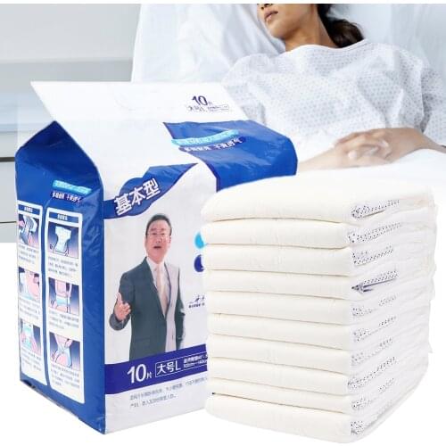 Adult Nursing Diapers Health Care Breathable Soft Adjustable Elderly Patients Maternal Disposable Sanitary Urine Pad Mat L Size