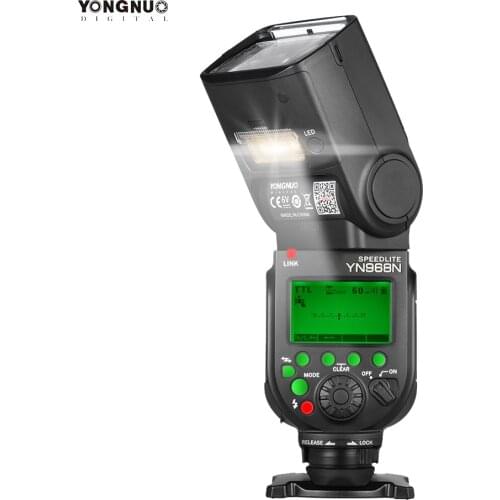 YONGNUO YN968N 2.4G Wireless High-speed Sync TTL 1/8000s Flash Speedlite Auto zoom for Nikon DSLR Camera Compatible YN622N YN560