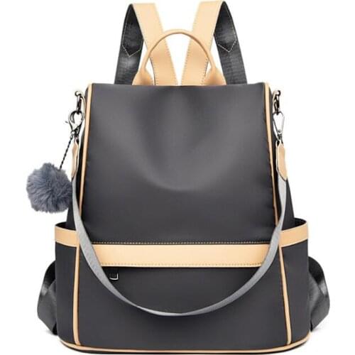 Oxford Cloth Womens Backpack Contrast Color School Bag Teenagers Girls Travel Backpack Waterproof Shoulder Bags Female Mochila