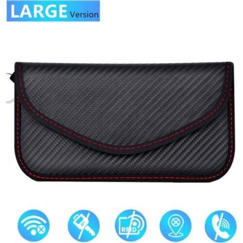 1pc Signal Blocking Bag Anti-theft For Car Key Cell Phone Protection Car Signal Blocker Faraday Bag Shielding Pouch Wallet Case