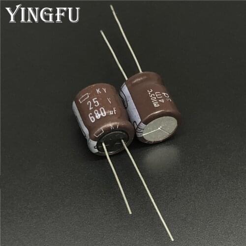 10pcs 680uF 25V NCC KY Series 12.5x15mm Low ESR Long Life 25V680uF Electrolytic Capacitor