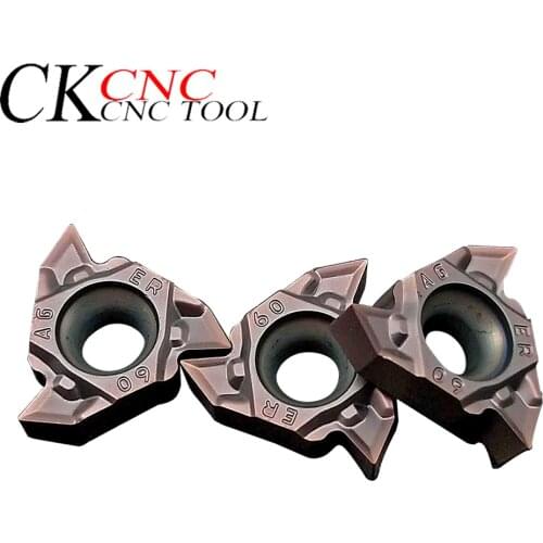 10pcs Alloy 3/8'' 16 ER AG60 PR1115 Carbide Threading Insert for Lathe Turning Tool Set FOR SER SEL SNR SNL 16ERAG60 -TF PR