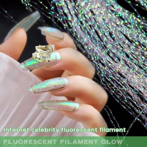 100Pcs/Set Nail Art Fluorescent Fiberglass Fiberglass Forms Extension Nails Gel Tips Colorful DIY Manicure Tool Nail Decor TSLM1