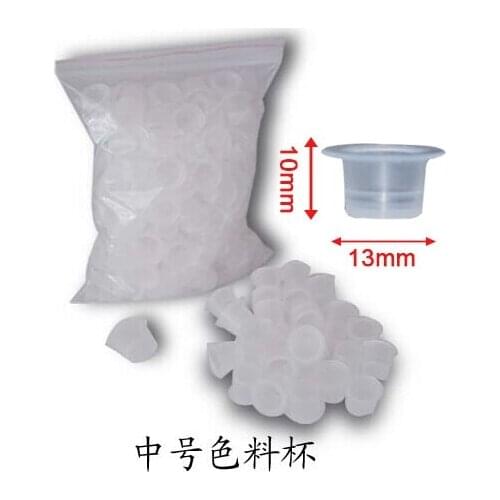 200Pcs 10MM Medium Size Tattoo Ink Cups Caps Supply Professional Permanent Tattoo Accessory for Tattoo Machine Plastic New&Hot