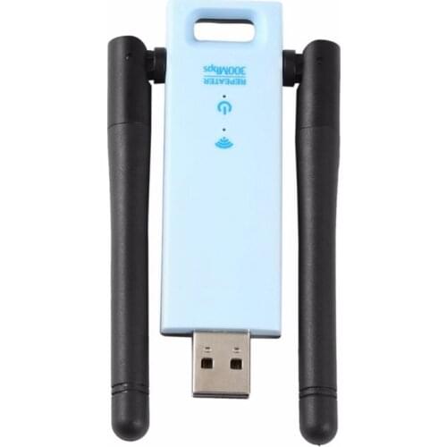 300Mbps USB Wireless WiFi Repeater 2.4Ghz usb wifi router Signal booster with dual Antenna WiFi signal Range Extender