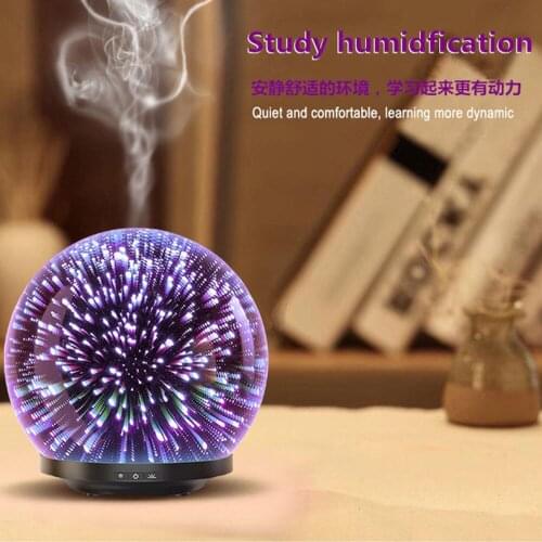 3D Glass Oil Diffuser 200ml Premium Ultrasonic Aromatherapy Oils Humidifier With Amazing LED Lights
