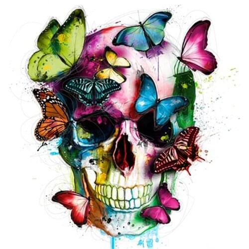 5D DIY Full Square Round Resin Diamond Painting Butterflies and Skeletons Cross Stitch Embroidery Mosaic Diamond Home Decor