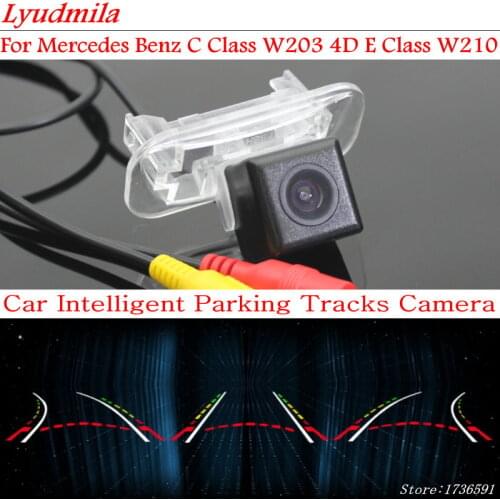 Car Intelligent Dynamic Track Rear View Camera FOR Mercedes Benz C Class W203 4D 2001~2007 E Class W210 HD CCD Night Vision