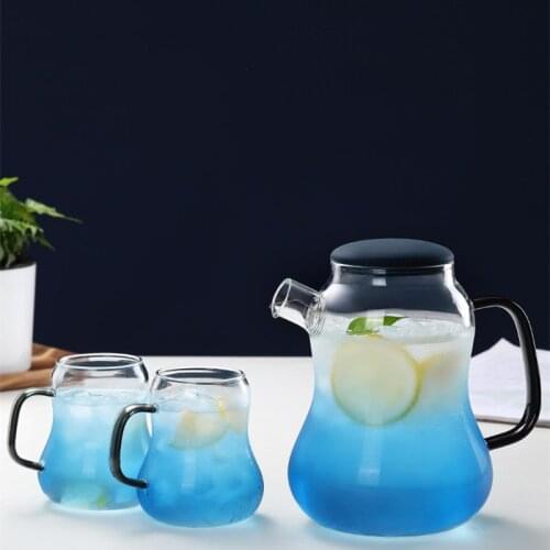 Nordic thickened glass cold kettle, large capacity high temperature resistant explosion-proof teapot, home office juice kettle