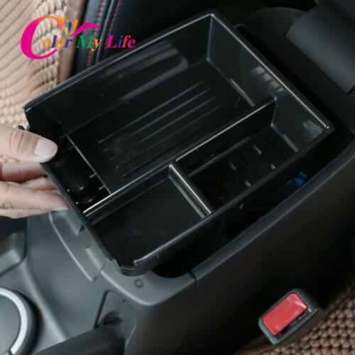 Color My Life Car-Styling ABS Central Storage Armrest Decorative Box for Kia Sportage R 2010 2011 2012 2013 2014 Accessories