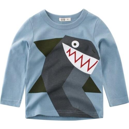 Baby Toddler Child Tops Clothing Tee Long Sleeves 2021 Autumn Cotton Clothes Boys Girls T Shirt Children Kids Cartoon Print