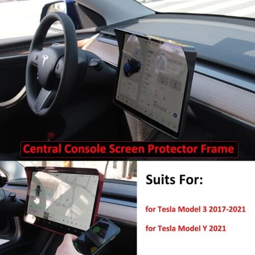 For Tesla Model 3 Y 2017-2021 Central Console Screen 15'' Sunshade Frame Protective ABS Model3 Car Interior Accessories Cover