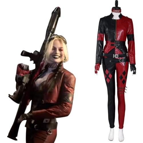 2021) Harleen Quinzel Cosplay Costume Vest Pants Outfits Halloween Carnival Suit