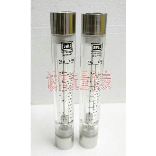 LZM-15G stainless steel joint pipe flowmeter/liquid flowmeter 0.5-5GPM, 2-18LPM