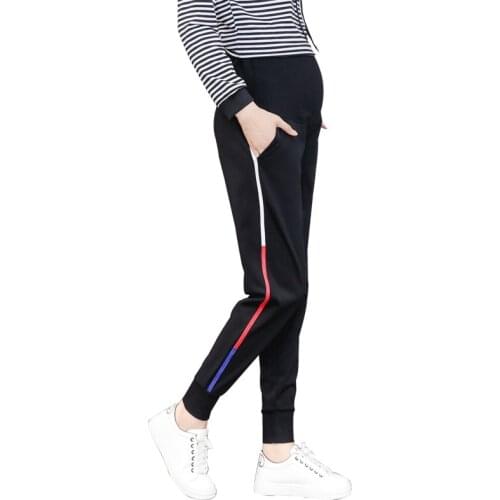 Fashion Maternity Autumn Pants Elastic Waist Belly Sports Trousers for Pregnant Women Wear Casual Pants Pregnancy Clothing