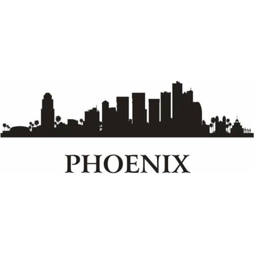 PHOENIX City Decal Landmark Skyline Wall Stickers Sketch Decals Poster Parede Home Decor Sticker