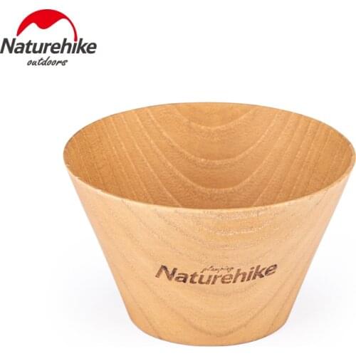Naturehike Camping Cooking Wooden Bowl Portable Ultralight 60g Fruit Salad Noodle Solid Wood Bowl Outdoor Picnic Parts Kitchen