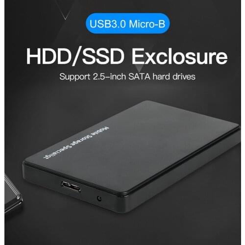 NEW 2.5 inch HDD SSD Case Sata to USB 3.0 2.0 1.1 Adapter 8TB 6Gbps Hard Drive Box with USB3.0 Type-C OTG Adapter for PC Phone