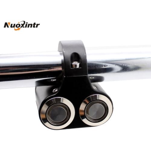 Nuoxintr 22mm Aluminum Motorcycle Handlebar Switches Scooter Headlight Hazard Brake Fog ATV Light Switch ON-OFF With Indicator