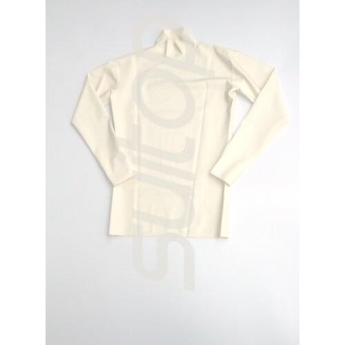 Casual latex T-shirt fashion Rubber Tee long sleeves T shirts top