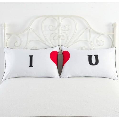 Double Bed Pillowcases Rectangle PC02 48*74cm Pillow Case Couple Wedding Bed Home Living Room Decorative Pillow Covers
