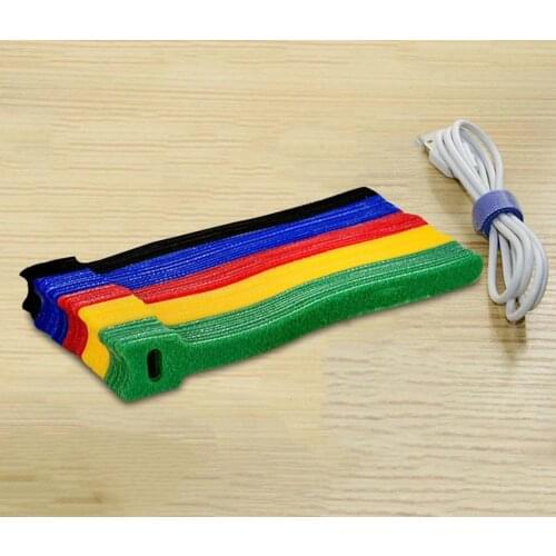 Releasable Cable Ties 10/20/50/100pcs Colored Plastics Reusable Cable ties Nylon Loop Wrap Zip Bundle Ties T-type Cable Tie Wire