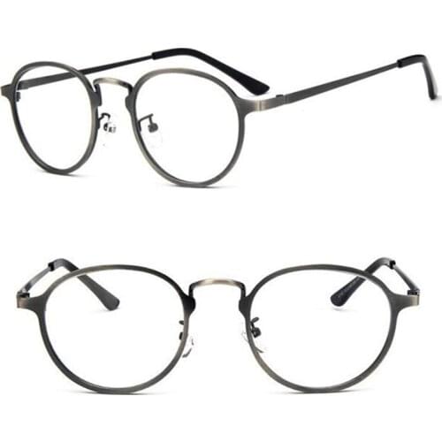 Vintage Oval Metal Eyeglass Frames Retro Fashion Rx able Myopia Glasses come with clear lenses Spectacles