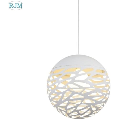 Vintage Creative Iron Pendant Light Industrial Engineering White Ball Pendant Lamp Led Lights Decoration for Cafe Bar Kitchen