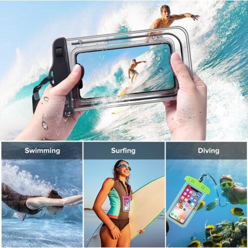 Swimming Bags Waterproof Phone Case Water proof Bag Mobile Phone Pouch PV Cover for iPhone 11 Pro Xs Max XR X 8 7 Galaxy S10