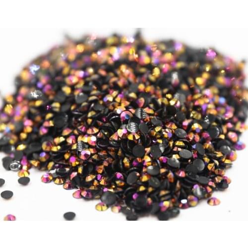 Jelly Gold Hematite AB Color Flatback стразы Resin Non hotfix Rhinestones in Bulk Package Plastic Nail Art Decoration Garment
