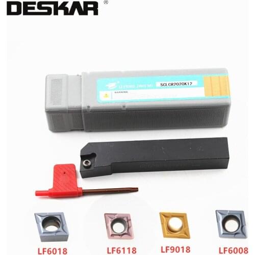 1PC DESKAR SCLCR2020K09 SCLCL2020K09 SCLCR2020K12 SCLCL2020K12 +10PCS CCMT Carbide Inserts CNC Lathe Cutter Tool Sets