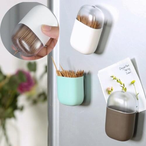 1PC Magnetic Refrigerator Toothpick Holder Container Household Table Toothpick Storage Box Toothpick Dispenser With Magnet