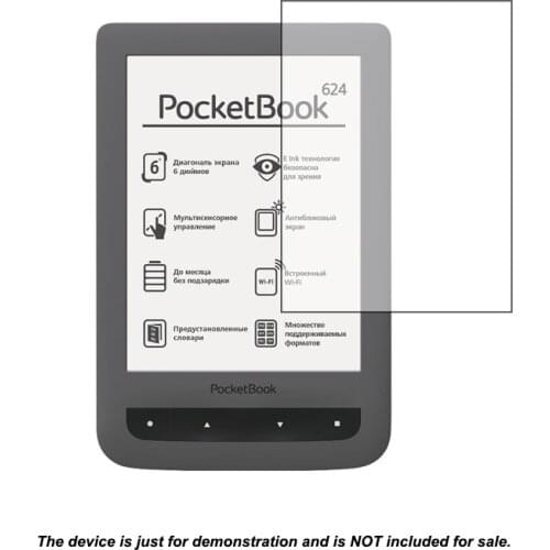 2x Clear LCD Screen Protector Guard Cover Shield Anti-Scratch Film Skin for Pocketbook Touch 624 626 6'' Accessories