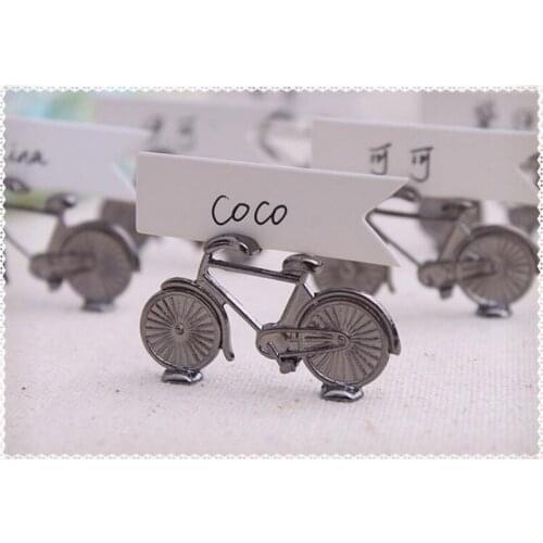 20pcs Vintage Bicycle Name Number Table Place Card Holder For Wedding Party Favor
